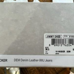 Jimmy Choo Denim Leather Flats